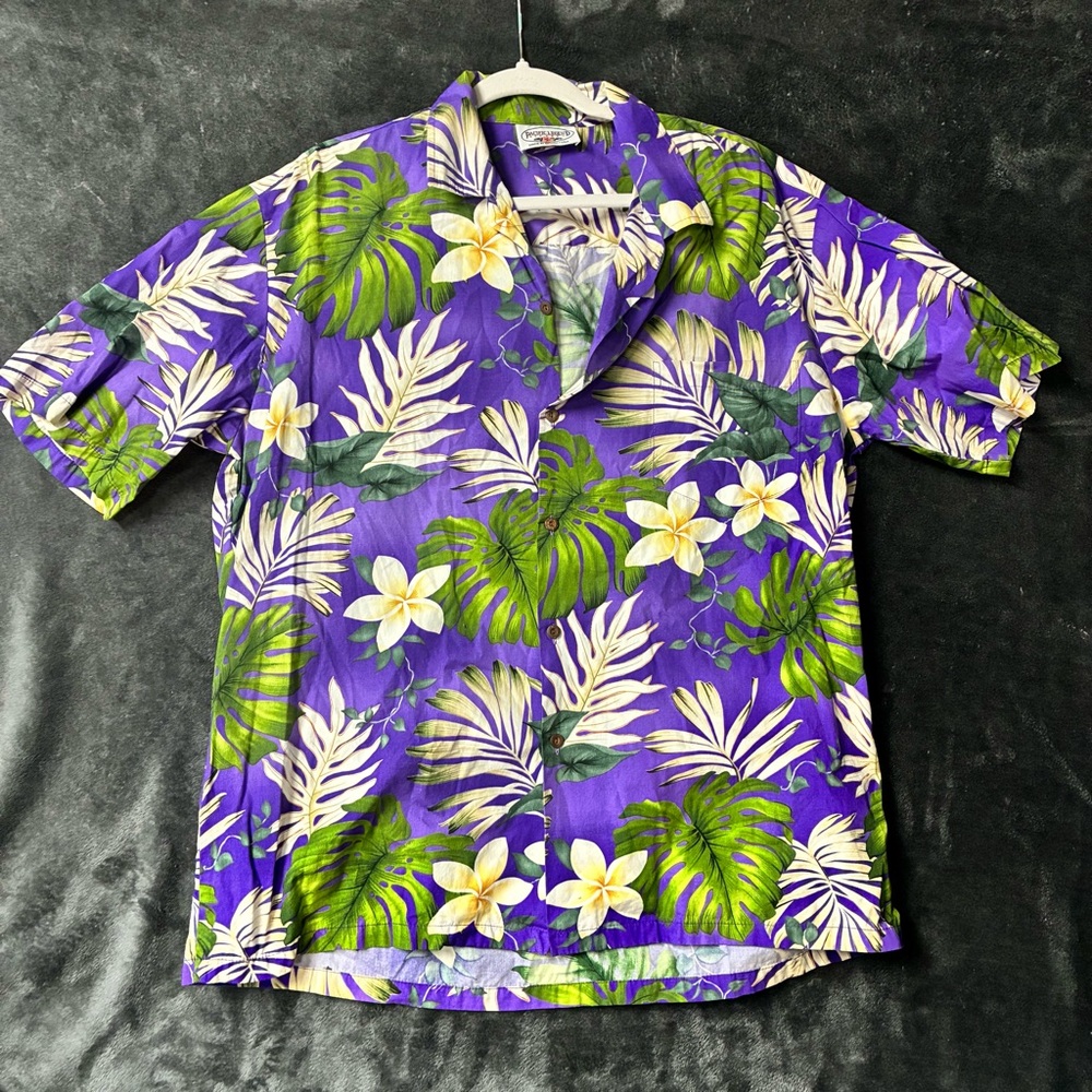 Pacific legend Hawaiian Purple Floral Men's Casual Shirt